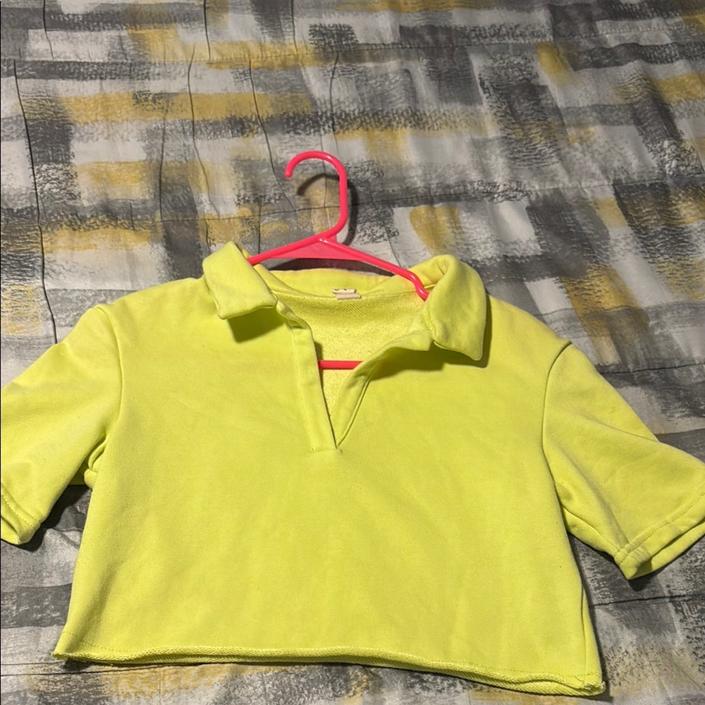 Vibrant Yellow Crop Top